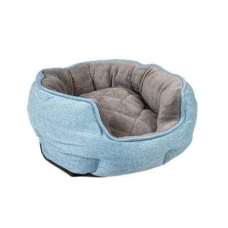 Mand ovaal tweed sky Blauw/zwart (M)