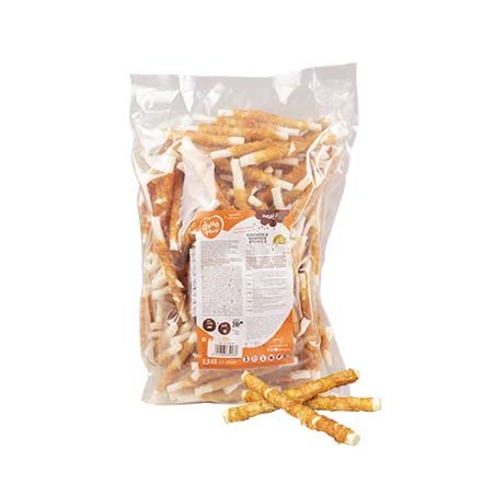 Meat! kip & runderhuid sticks (12,5cm - 400g - ± 34st)