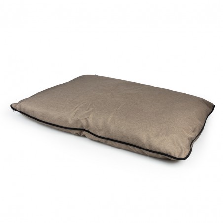 Poly kussen vierkant Siesta praline M - 100x70x10cm beige/zwart