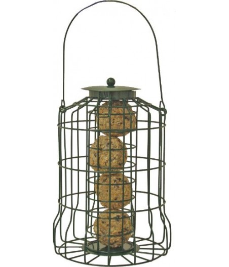 Metalen mezenbolhouder groen voor kleine vogels - afmeting - 36,0 x 18,0 x 18,0 cm - gewicht - 0,396kg