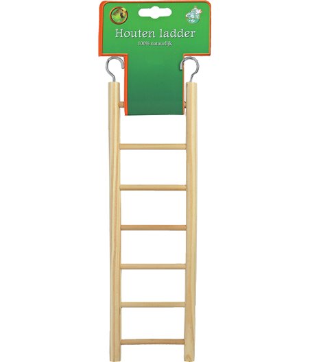 Boon vogelspeelgoed ladder hout 7 traps, 28 cm.