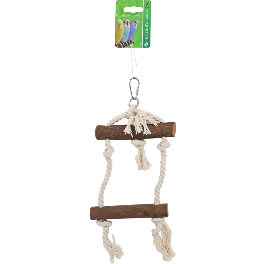 Boon vogelspeelgoed touwladder hout 2-traps, 27 cm.