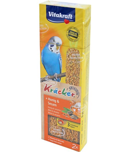 Vitakraft honing/sesam-kräcker parkiet, 2in1