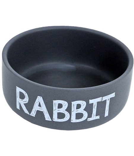 Boon konijnen eetbak steen RABBIT mat grijs, 12 cm - 12 x 12 x 5cm