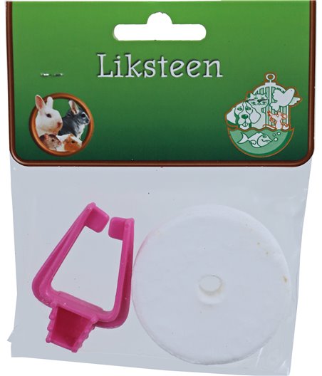 Boon liksteen met plastic houder voor knaagdier en/of konijn - 12 x 10 x 2cm