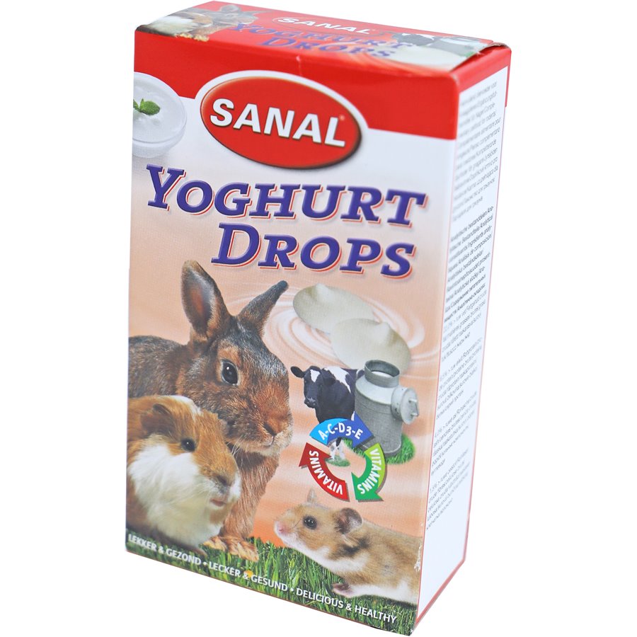 Sanal knaagdier yoghurt drops, prijs voor 3 doosjes van 45 gram