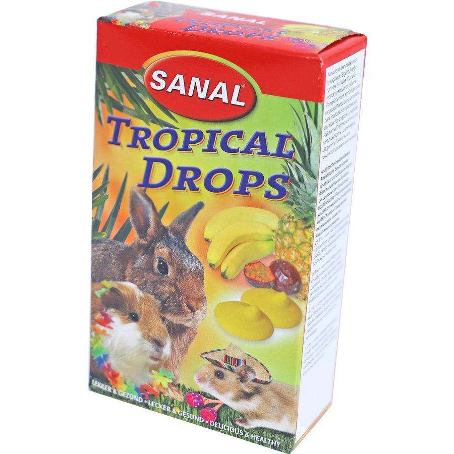 Sanal knaagdier tropical drops, prijs voor 3 doosjes van 45 gram