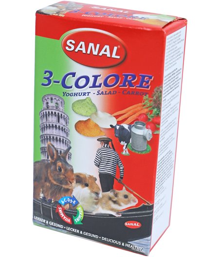 Sanal knaagdier 3-colore drops - 45 gram