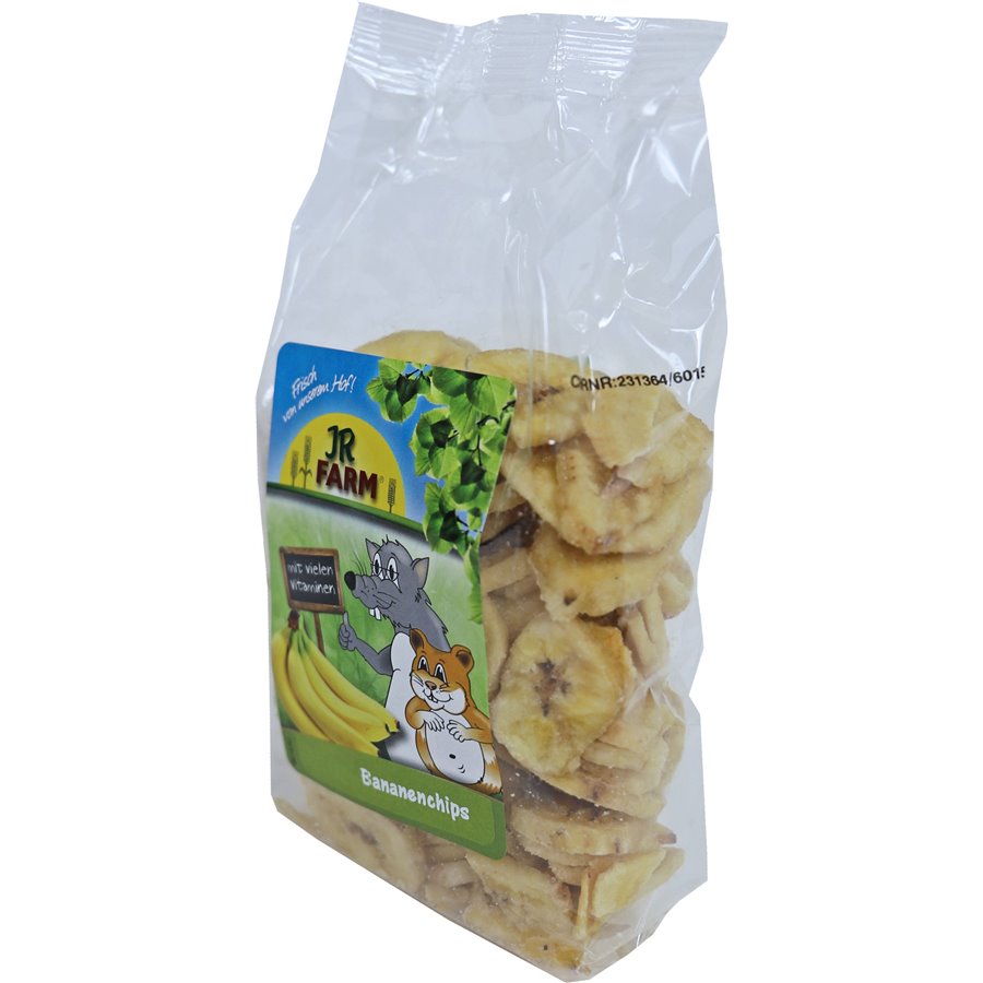 JR Farm knaagdier bananenchips, 150 gram