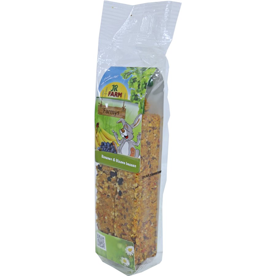 JR Farm knaagdier Farmys bananen en blauwe bessen, 160 gram