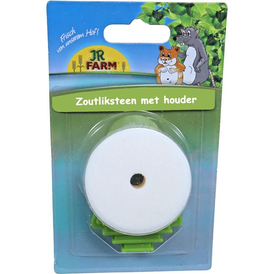 JR Farm knaagdier zoutliksteen met houder, 80 gram