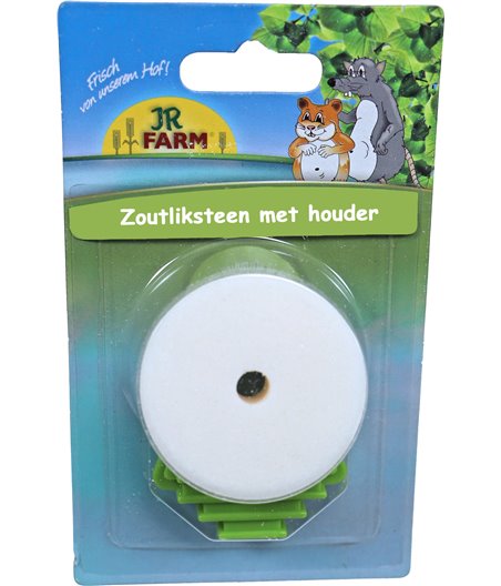 JR Farm knaagdier zoutliksteen met houder, 80 gram