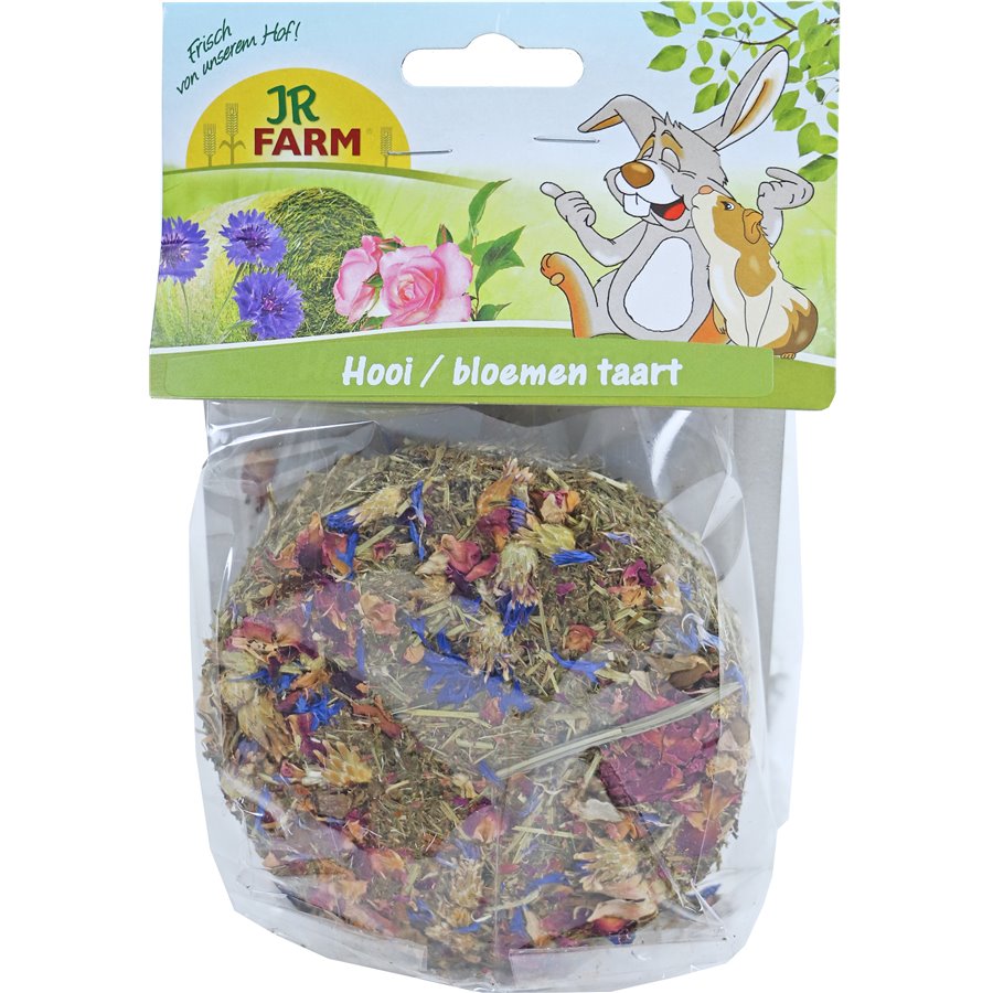 JR Farm knaagdier hooi-/bloementaart, 75 gram