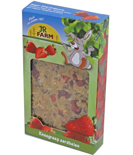 JR Farm knaagdier knaag-reep aardbei, 125 gram