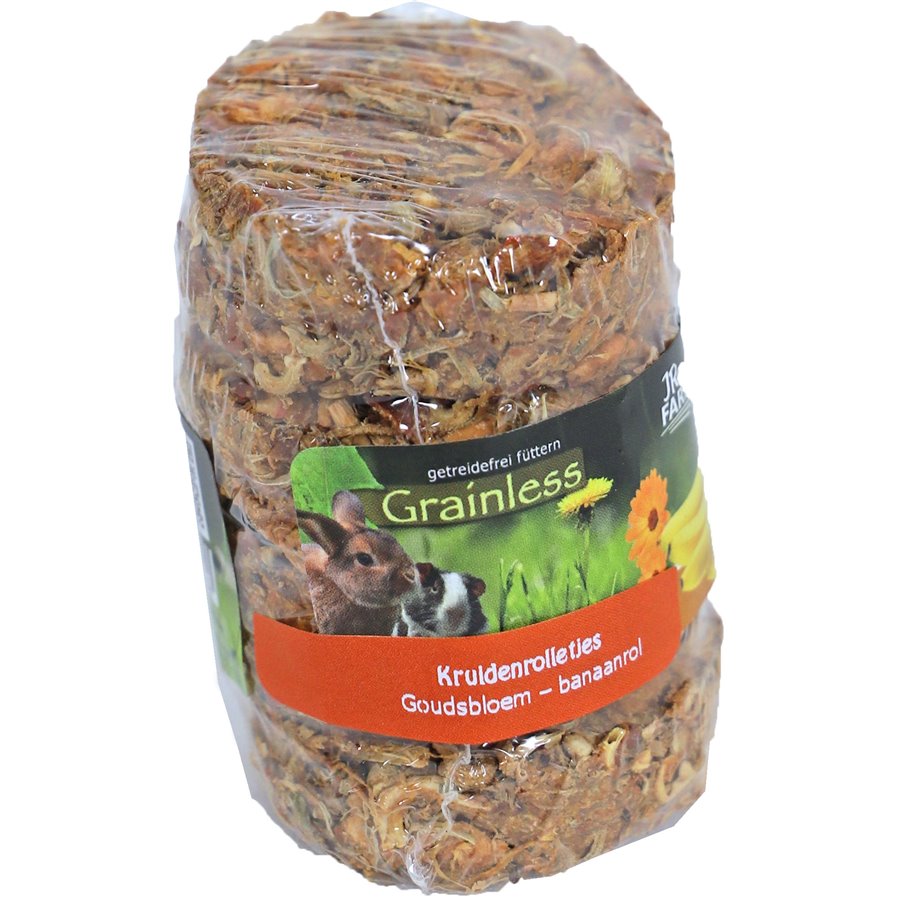 JR Farm knaagdier Grainless goudsbloem/banaan rol, 80 gram