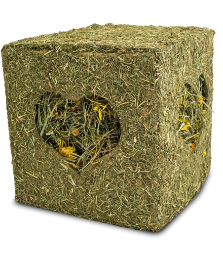 JR Farm knaagdier hooiblok met bloemen, 450 gram