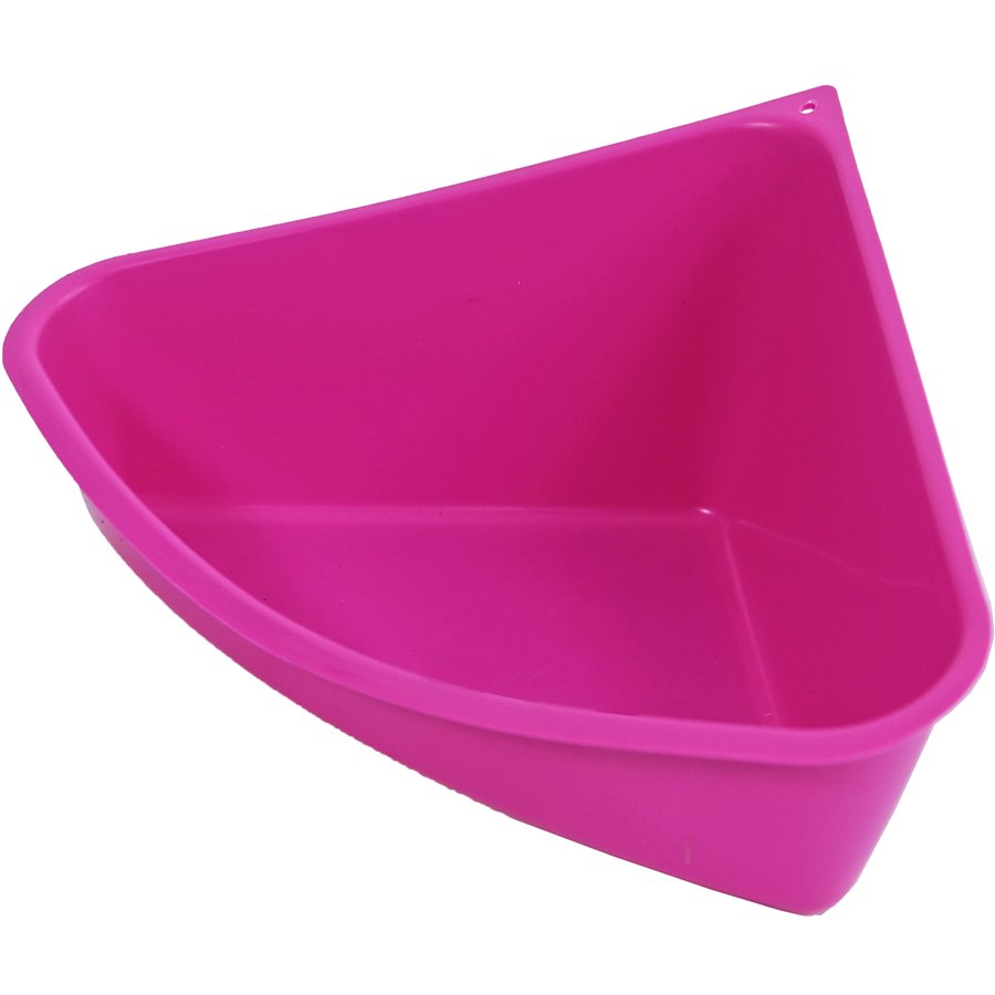 Savic knaagdiertoilet driehoek plastic, fuchsia - 15 x 36 x 28cm