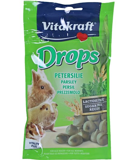 Vitakraft knaagdier peterseliedrops, lactosevrij, 75 gram