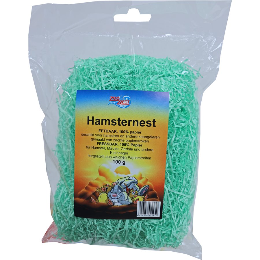 Zoobest hamsternest papier, 100 gram - 35 x 9 x 26,5cm