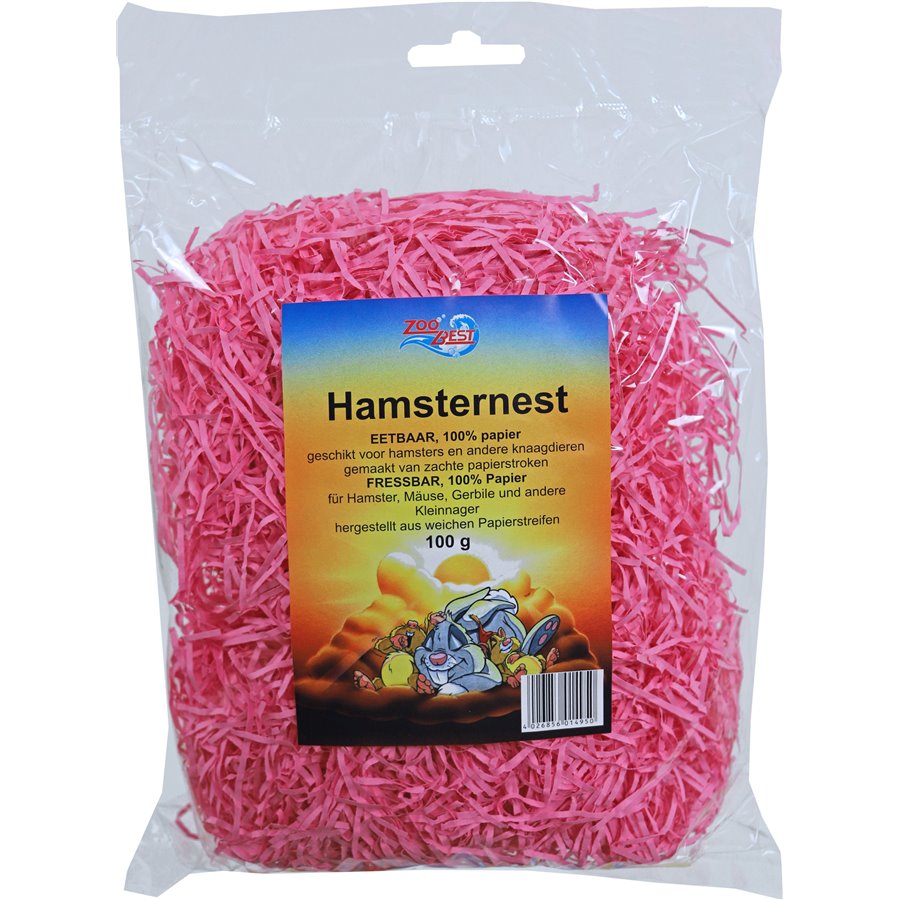 Zoobest hamsternest papier, 100 gram - 35 x 9 x 26,5cm