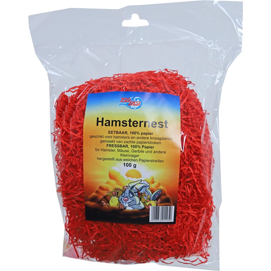 Zoobest hamsternest papier, 100 gram - 35 x 9 x 26,5cm