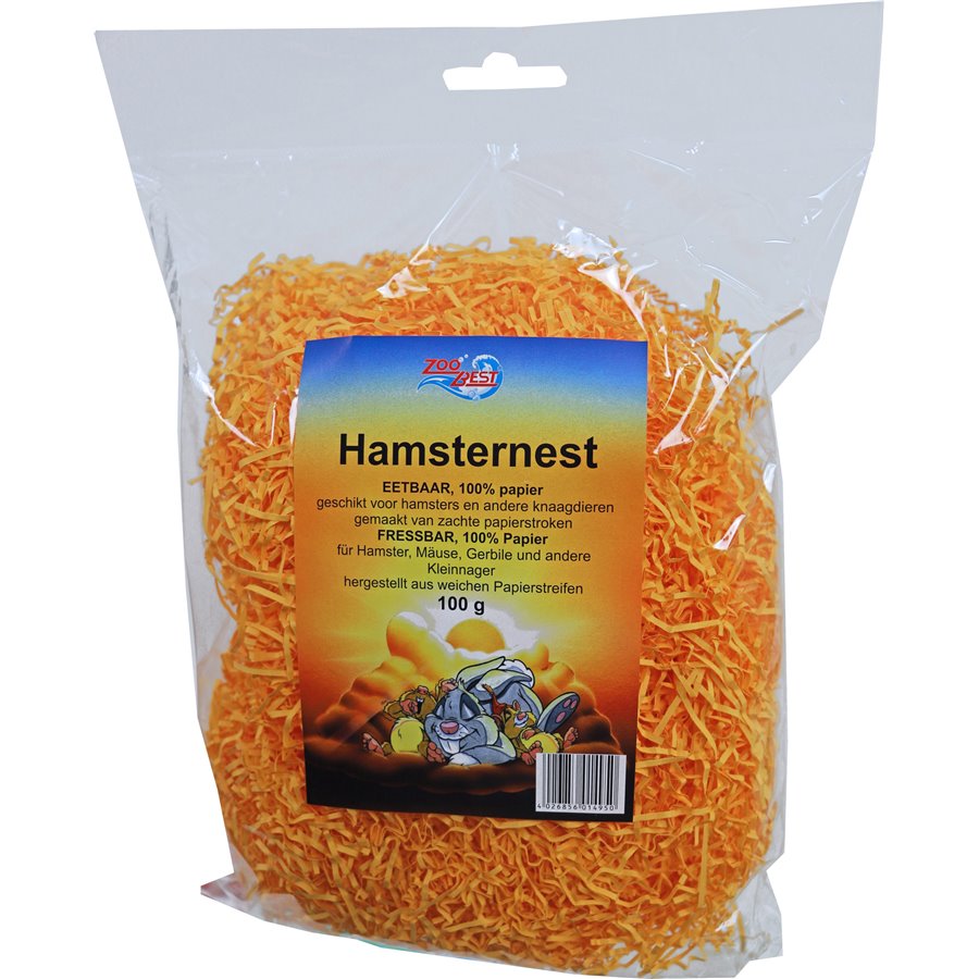 Zoobest hamsternest papier, 100 gram - 35 x 9 x 26,5cm