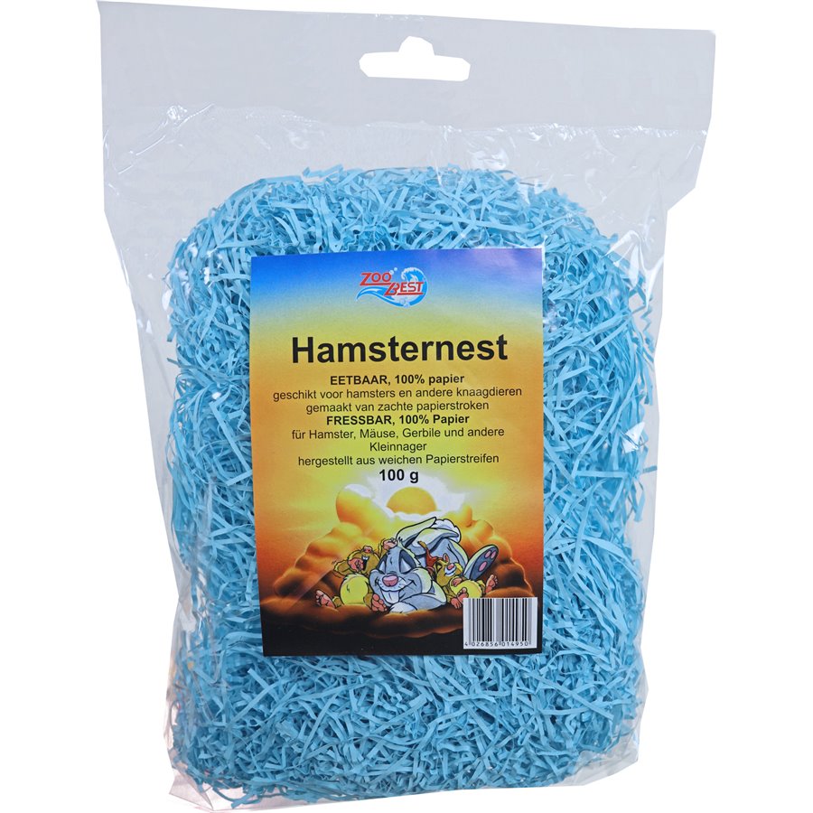 Zoobest hamsternest papier, 100 gram - 35 x 9 x 26,5cm