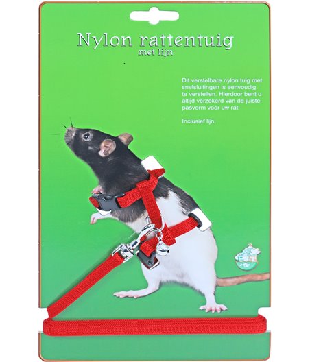 Boon rattentuig met lijn, rood. - 27 x 16 x 3cm