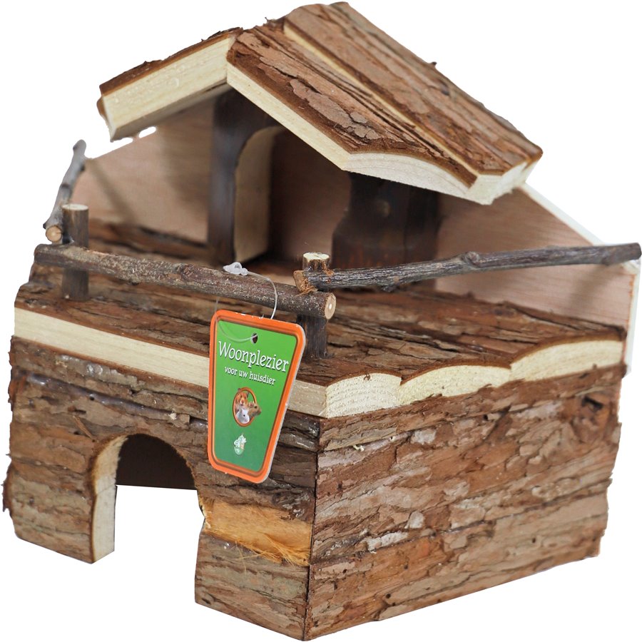 Boon hamsterhuis 2 etages natural - 22 x 10,5 x 17cm