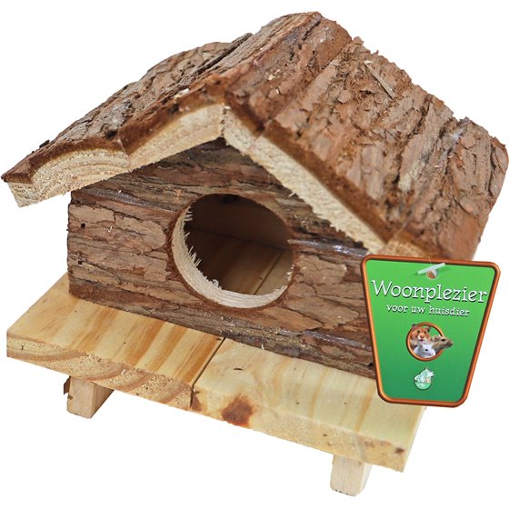 Boon hamsterhuis op pootjes natural - 14,5 x 12 x 12,5cm