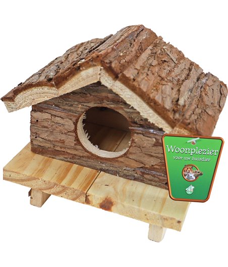 Boon hamsterhuis op pootjes natural - 14,5 x 12 x 12,5cm