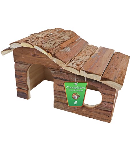 Boon knaagdierhuis golfdak hout natural - 23 x 16 x 15,5cm