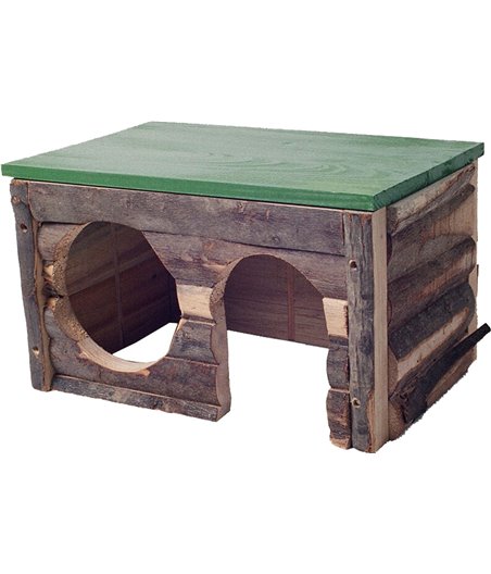 Boon knaagdier blokhut hout, medium - 32 x 10 x 10cm