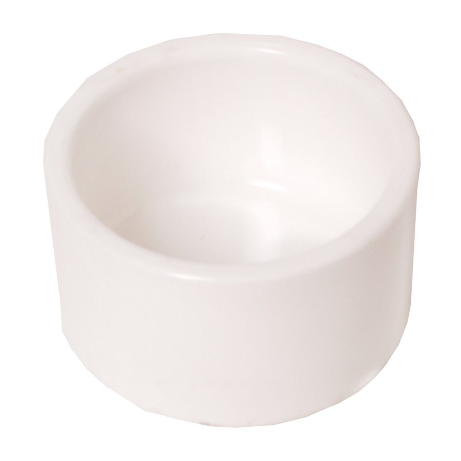 Boon hamster eetbak plastic klein rond, wit - 5,5 x 5,5 x 3cm