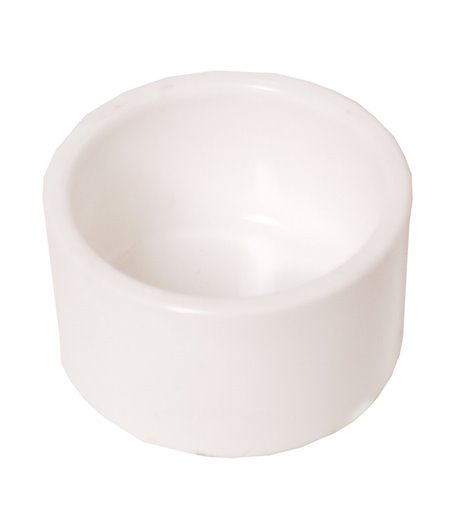 Boon hamster eetbak plastic klein rond, wit - 5,5 x 5,5 x 3cm