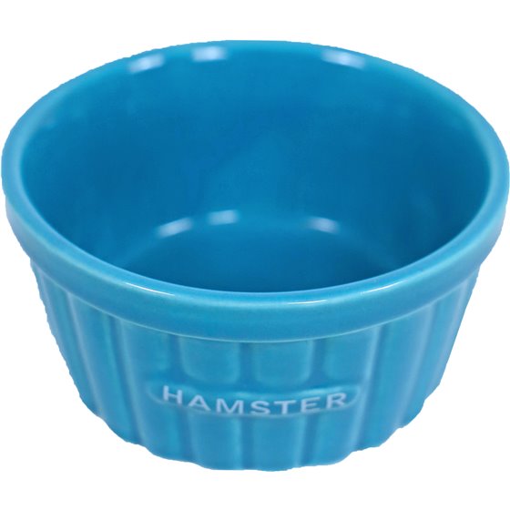 Boon hamster eetbak steen ribbel blauw - 8 x 8 x 4cm