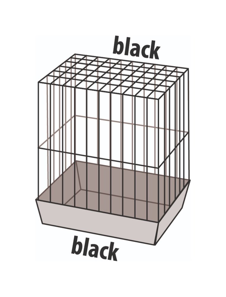 Parkietenkooi wammer 1 zwart 54x34x75cm