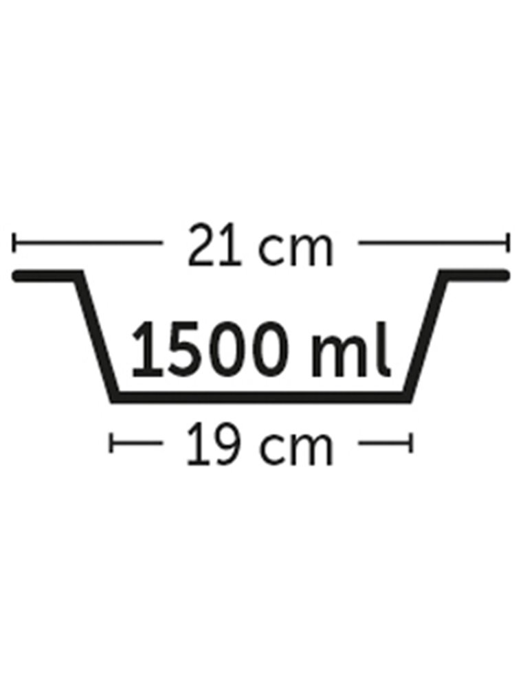 Eetpot bella kena zwart 21cm1500m