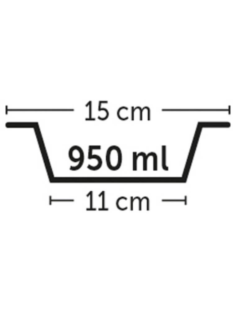 Eetpot selecta zilver 15cm 950ml