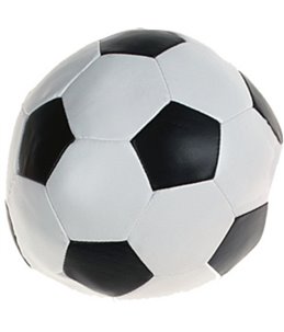 Voetbal wit/zwart 15 cm