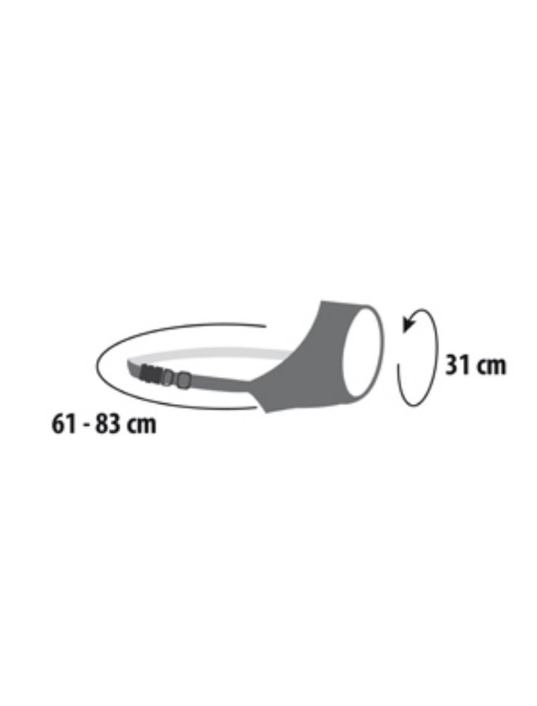 Muilband nylon xxl 31cm 61-83cm zwart